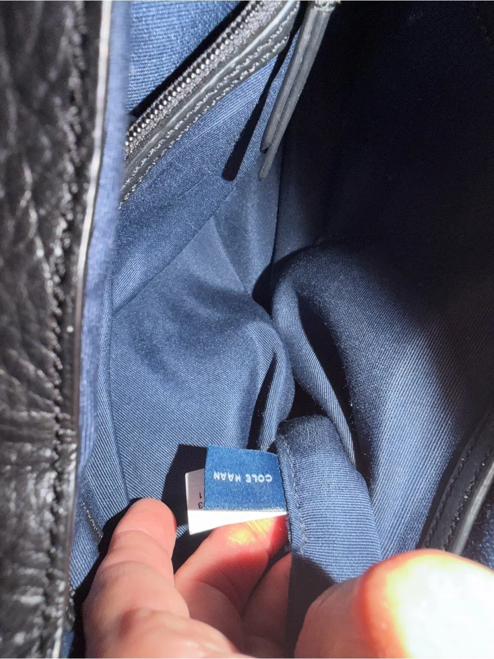 Cole haan  Black canvas Leather Backpack - Sleek Everyday Carry